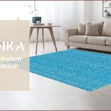 Ultra Soft Area Rug, Non Slip, Stain Resistant, Washable Area Rugs for Living Room, Bedroom, Traditional Light Blue Wool Living Room(Blue)