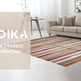 Bold Rustic Color Interplay Stripes(Red)