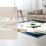 Ultra Soft Area Rug, Non Slip, Stain Resistant, Washable Area Rugs for Living Room, Bedroom, Tranquil Watercolor Sky and Bears(Gray)