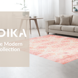 Ultra Soft Area Rug, Non Slip, Stain Resistant, Washable Area Rugs for Living Room, Bedroom, Chic Vintage Floral Elegance(Pink)