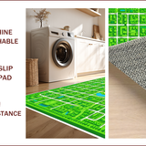 Ultra Soft Area Rug, Non Slip, Stain Resistant, Washable Area Rugs for Living Room, Bedroom, Non-Slip City Map Playroom Rug(Green)