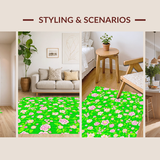 Ultra Soft Area Rug, Non Slip, Stain Resistant, Washable Area Rugs for Living Room, Bedroom, Serene Earthy Moss Visuals(Green)