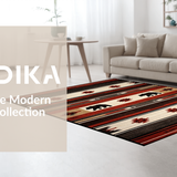 Ultra Soft Area Rug, Non Slip, Stain Resistant, Washable Area Rugs for Living Room, Bedroom, Cozy Rustic Animal Design(Red)