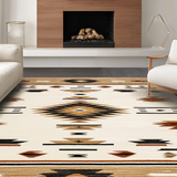 Ultra Soft Area Rug, Non Slip, Stain Resistant, Washable Area Rugs for Living Room, Bedroom, Modern Minimalist Organic Patterns(Beige)