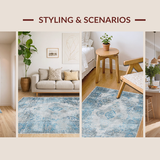 Artful Blue Tones Floral Influence(Blue)