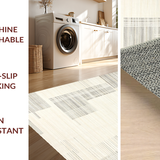 Ultra Soft Area Rug, Non Slip, Stain Resistant, Washable Area Rugs for Living Room, Bedroom, Soft Neutral Minimalist Design Accent(Beige)