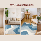 Whimsical Curved Jute Aesthetic(Blue)
