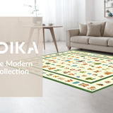 Ultra Soft Area Rug, Non Slip, Stain Resistant, Washable Area Rugs for Living Room, Bedroom, Gentle Beige Circle Educational Play(Brown)