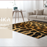 Ultra Soft Area Rug, Non Slip, Stain Resistant, Washable Area Rugs for Living Room, Bedroom, Wild Animal Print Bedroom Soft Sheepskin Carpet(Brown)