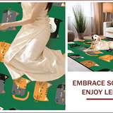 Ultra Soft Area Rug, Non Slip, Stain Resistant, Washable Area Rugs for Living Room, Bedroom, Charming Cartoon Animal Aesthetic(Green)