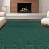Ultra Soft Area Rug, Non Slip, Stain Resistant, Washable Area Rugs for Living Room, Bedroom, Luxurious Green Geometric Motif(Green)