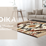 Ultra Soft Area Rug, Non Slip, Stain Resistant, Washable Area Rugs for Living Room, Bedroom, Rustic Southwestern Pattern Fusion(Beige)