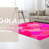 Ultra Soft Area Rug, Non Slip, Stain Resistant, Washable Area Rugs for Living Room, Bedroom, Romantic Cozy Faux Fur Style(Pink)