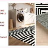 Ultra Soft Area Rug, Non Slip, Stain Resistant, Washable Area Rugs for Living Room, Bedroom, Chic Abstract Animal Print Aesthetic(Black)