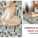 Ultra Soft Area Rug, Non Slip, Stain Resistant, Washable Area Rugs for Living Room, Bedroom, Artistic Abstract Lattice Arrangement(Gray)