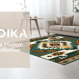 Ultra Soft Area Rug, Non Slip, Stain Resistant, Washable Area Rugs for Living Room, Bedroom, Elegant Abstract Southwestern Design(Brown)
