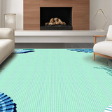 Ultra Soft Area Rug, Non Slip, Stain Resistant, Washable Area Rugs for Living Room, Bedroom, Tranquil Blue Ombre Texture(Blue)