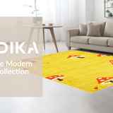 Ultra Soft Area Rug, Non Slip, Stain Resistant, Washable Area Rugs for Living Room, Bedroom, Delightful Cheerful Aesthetic Vibe(Yellow)