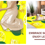 Ultra Soft Area Rug, Non Slip, Stain Resistant, Washable Area Rugs for Living Room, Bedroom, Sunny Citrus Themed Decor(Yellow)