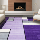 Ultra Soft Area Rug, Non Slip, Stain Resistant, Washable Area Rugs for Living Room, Bedroom, Elegant Plush Contemporary Style(Purple)