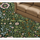 Ultra Soft Area Rug, Non Slip, Stain Resistant, Washable Area Rugs for Living Room, Bedroom, Vibrant Botanical Nursery Ultra Thin Floor Carpet(Green)