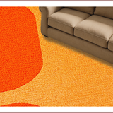 Ultra Soft Area Rug, Non Slip, Stain Resistant, Washable Area Rugs for Living Room, Bedroom, Retro Arch Bedroom Minimalist Washable Area Carpet(Orange)