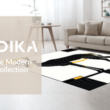 Ultra Soft Area Rug, Non Slip, Stain Resistant, Washable Area Rugs for Living Room, Bedroom, Stylish Earthy Tones with Animal Themes(Black)