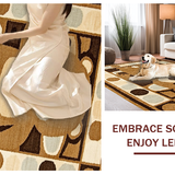 Ultra Soft Area Rug, Non Slip, Stain Resistant, Washable Area Rugs for Living Room, Bedroom, Natural Fiber Textured Look(Brown)