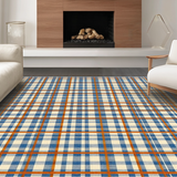 Eclectic Cozy Striped Composition(Blue)