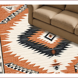Ultra Soft Area Rug, Non Slip, Stain Resistant, Washable Area Rugs for Living Room, Bedroom, Machine Washable Cotton Rug for Modern Spa Decor(Orange)