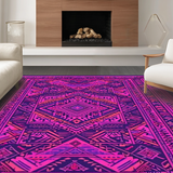 Ultra Soft Area Rug, Non Slip, Stain Resistant, Washable Area Rugs for Living Room, Bedroom, Stylish Abstract Geometric Floor Art(Purple)