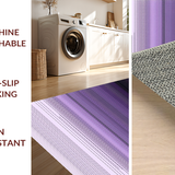 Ultra Soft Area Rug, Non Slip, Stain Resistant, Washable Area Rugs for Living Room, Bedroom, Vibrant Dual-Tone Linear Design(Purple)