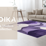 Ultra Soft Area Rug, Non Slip, Stain Resistant, Washable Area Rugs for Living Room, Bedroom, Vibrant Modern Ombre Design(Purple)