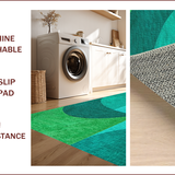 Ultra Soft Area Rug, Non Slip, Stain Resistant, Washable Area Rugs for Living Room, Bedroom, Modern Abstract Green Living Room Rug(Green)