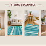 Contemporary Reversible Patterned Mat(Blue)