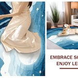 Charming Mountain Landscape Motif(Blue)