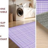 Ultra Soft Area Rug, Non Slip, Stain Resistant, Washable Area Rugs for Living Room, Bedroom, Playful Modern Checkered Style(Purple)