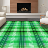 Ultra Soft Area Rug, Non Slip, Stain Resistant, Washable Area Rugs for Living Room, Bedroom, Warm Cottage Style Lattice Feel(Green)