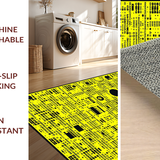 Ultra Soft Area Rug, Non Slip, Stain Resistant, Washable Area Rugs for Living Room, Bedroom, Modern Fun Phrase Statement Piece(Brown)