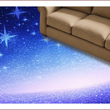 Ultra Soft Area Rug, Non Slip, Stain Resistant, Washable Area Rugs for Living Room, Bedroom, Ombre Starry Shaggy Aesthetic(Blue)