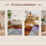 Ultra Soft Area Rug, Non Slip, Stain Resistant, Washable Area Rugs for Living Room, Bedroom, Abstract Earth Tone Living Room Washable Rug(Brown)