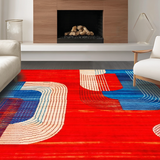 Funky Retro Abstract Composition(Red)