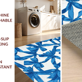 Ultra Soft Area Rug, Non Slip, Stain Resistant, Washable Area Rugs for Living Room, Bedroom, Graceful Azure Bow Tie Decorative Rug With Girlish Aesthetic For Chic Spaces(Blue)