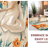 Vibrant Teal and Beige Harmony(Beige)