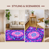 Striking UV Reactive Circular Art(Purple)