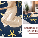 Ultra Soft Area Rug, Non Slip, Stain Resistant, Washable Area Rugs for Living Room, Bedroom, Eclectic Bright Color Splash Design(Blue)