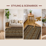Ultra Soft Area Rug, Non Slip, Stain Resistant, Washable Area Rugs for Living Room, Bedroom, Artistic Leopard Character Style(Brown)