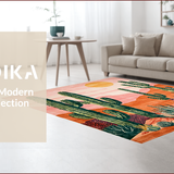 Ultra Soft Area Rug, Non Slip, Stain Resistant, Washable Area Rugs for Living Room, Bedroom, Whimsical Pink Desert Landscape(Pink)