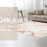 Ultra Soft Area Rug, Non Slip, Stain Resistant, Washable Area Rugs for Living Room, Bedroom, Delightful Soft Pink Abstract Motif(Pink)