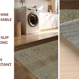 Ultra Soft Area Rug, Non Slip, Stain Resistant, Washable Area Rugs for Living Room, Bedroom, Chic Earthy Animal Print Aesthetic(Beige)